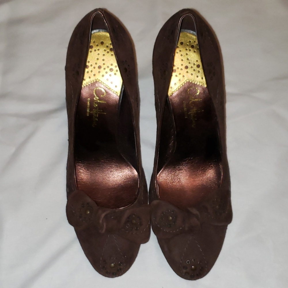 Cole Haan Brown Suede Pumps